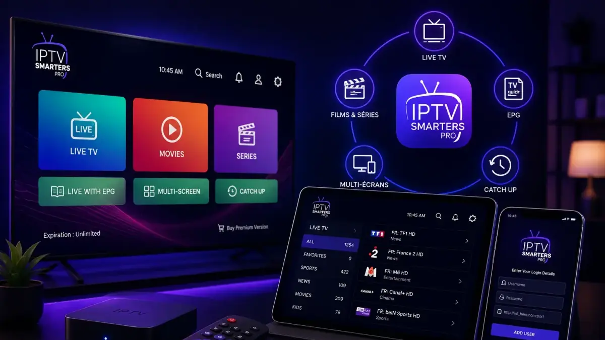 Beste IPTV App: IPTV Smarters Pro auf Fernseher, Tablet und Handy
