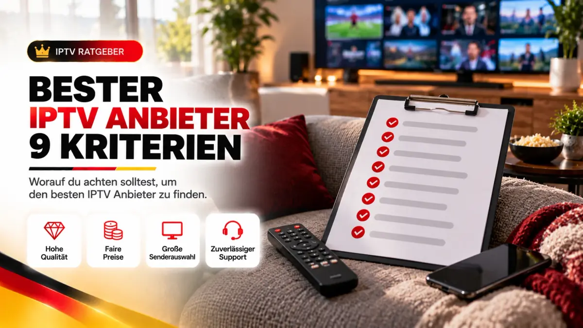 Bester IPTV Anbieter: Checkliste mit 9 Kriterien, Fernbedienung und Handy auf dem Sofa