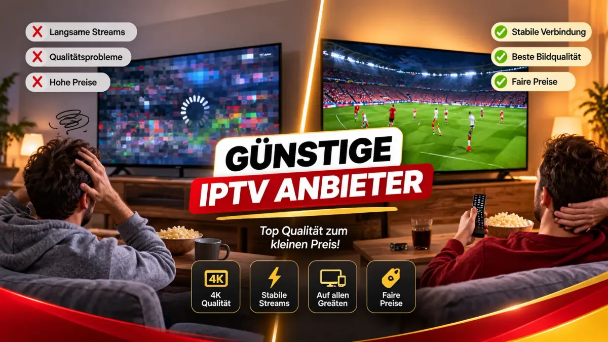 Günstige IPTV Anbieter: ruckelndes und scharfes Fernsehbild im Vergleich