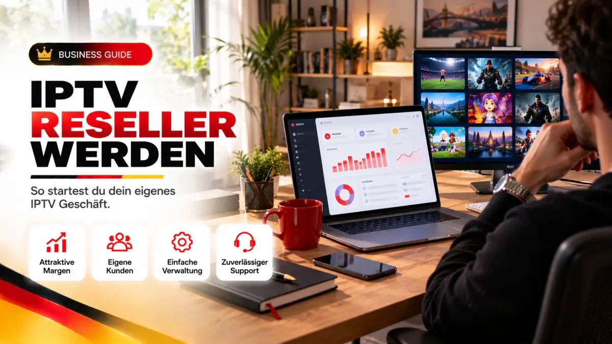 IPTV Reseller werden: Dashboard mit Diagrammen und Kundenübersicht