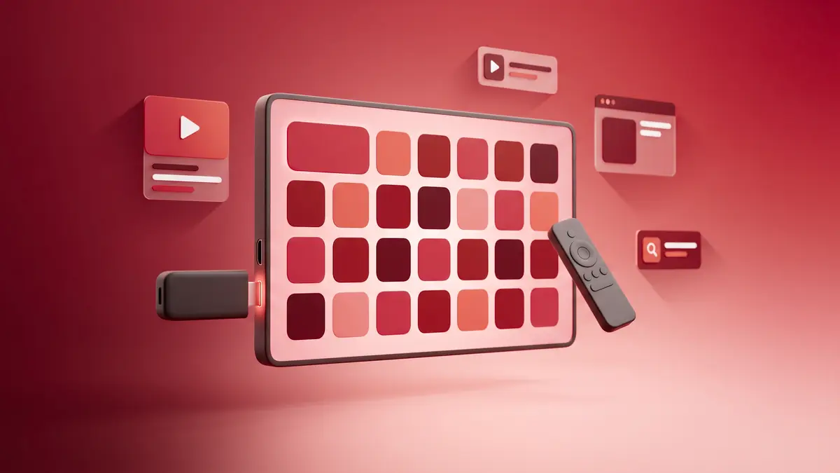 TiviMate einrichten: Programmübersicht auf Tablet mit Stick und Fernbedienung